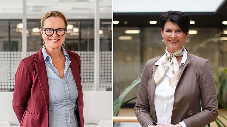 Fra venstre: Beathe Due (rektor) og Anita Karlsen (direktør). Foto: Jeanette L. Bækkevold og Elisabeth Larsen.