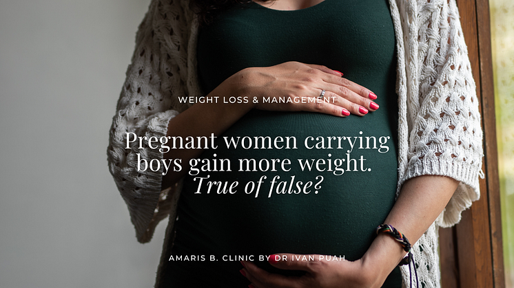 Pregnant women carrying boys gain more weight. True or false?