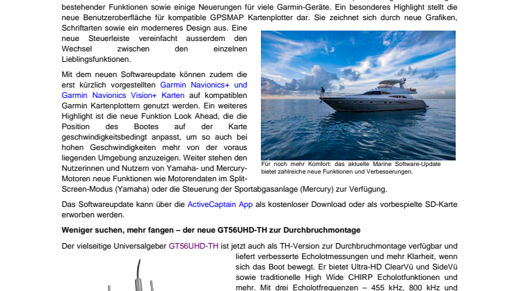 PM Garmin Q1-2022 SW Update und GT56UHD-TH