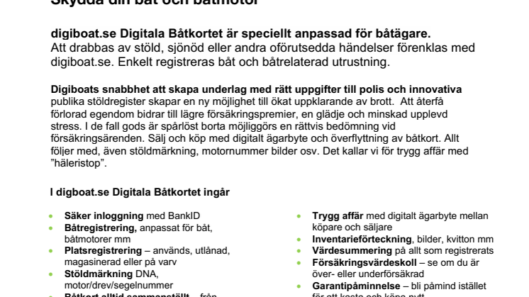 Informationsblad att dela för en trygg och hållbar skärgård