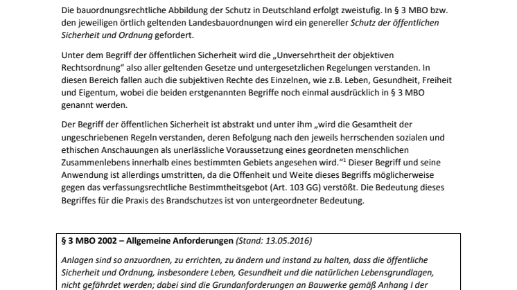 DOYMA-Fachartikel: Die brandschutzbezogenen Schutzziele im Bauordnungsrecht