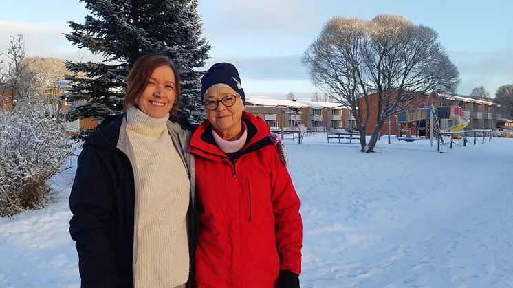 Ewa Wilhelmsdotter, suppleant i styrelsen i Brf Östersundshus 20 och Lena Björk, ordförande.