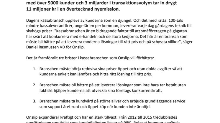 Onslip förnyar kassabranschen med moderna lösningar och schyssta villkor