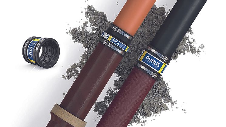 Purus gummikopplingar sammanfogar och tätar övergångar mellan olika material och rördimensioner