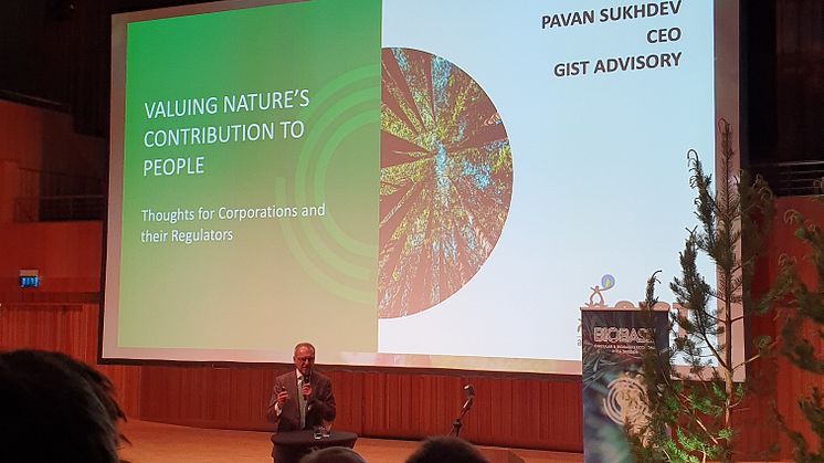 Pavan Sukhdev var en av talarna på konferensen.
