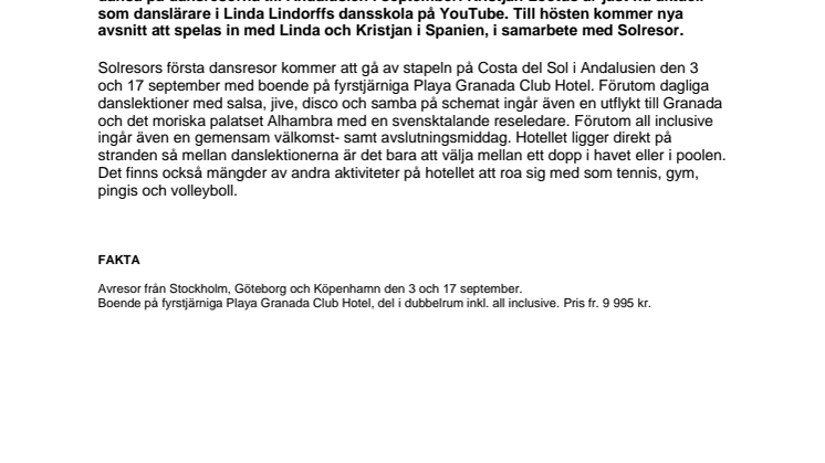 Kristjan Lootus dansar vidare med Solresor 