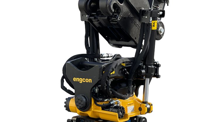 engcon förvaringsställ för tiltrotatorn med grävmaskin
