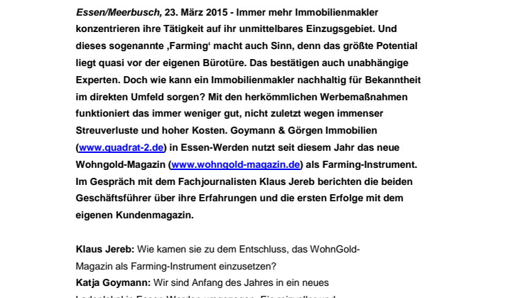 Immobilienmakler: Mit dem eigenen Kundenmagazin zum Platzhirschen