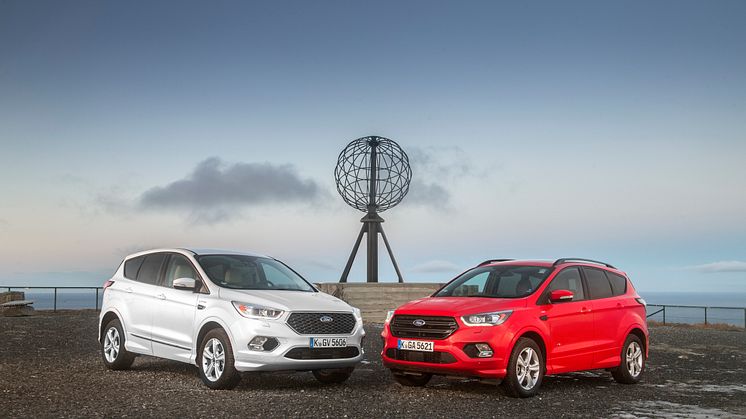 Europa-lanseringen av nye Ford Kuga har kjørt hele veien fra Athen til Nordkapp - og nå er målet nådd.