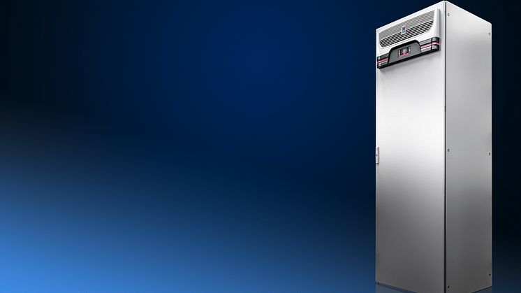 VX25 Blue e+ integrationsløsningen fra Rittal; en symbiose af VX25 rækkesystemet og en Blue e+ køleenhed, hvor alle forudsætninger er til stede for øget produktivitet, planlægningssikkerhed, energieffektivitet og intelligente IoT applikationer.