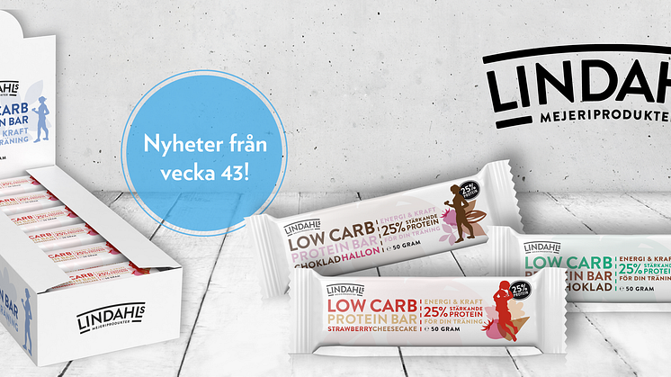 Lindahls low carb proteinbars – snart i hälsohyllan!