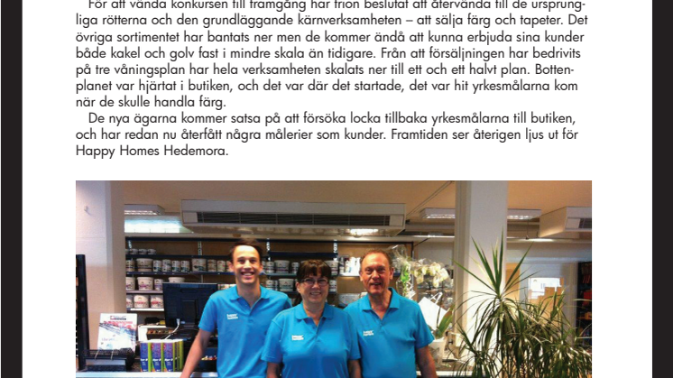Personal räddar färgbutik från att stänga