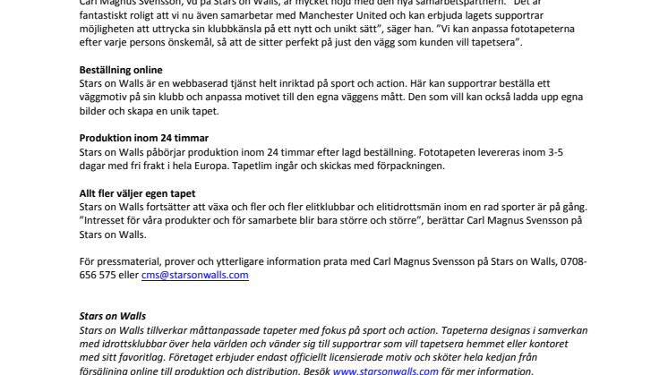 Manchester United som tapetkollektion!