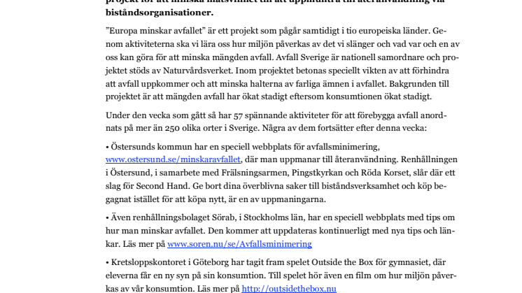 Vi fortsätter minska avfallet