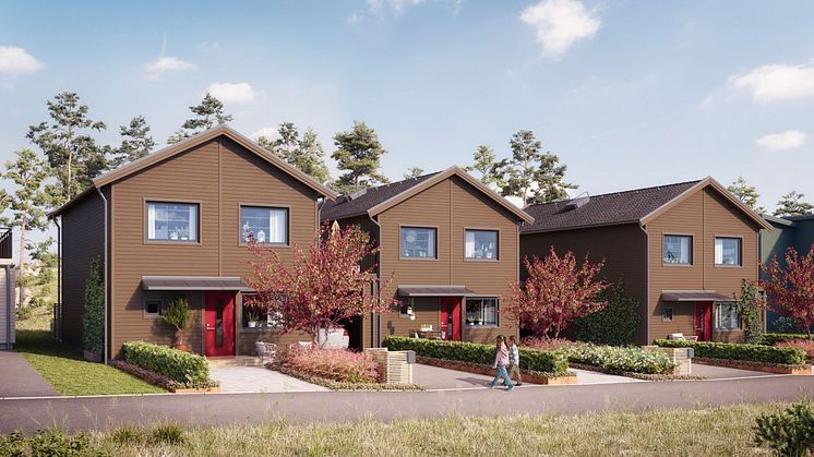 Brf Byfjorden - 3D-bild av framsidan 