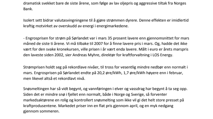 Svak krone påvirker strømprisen