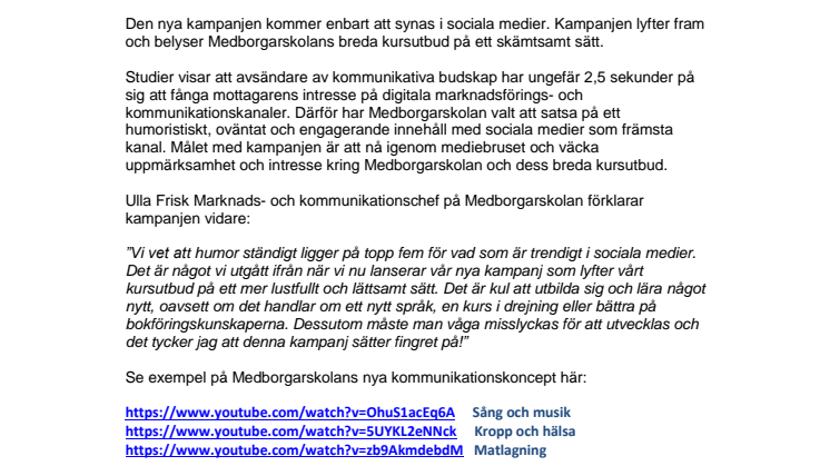 Medborgarskolan vill visa att folkbildning är kul genom ny kampanj i sociala medier 