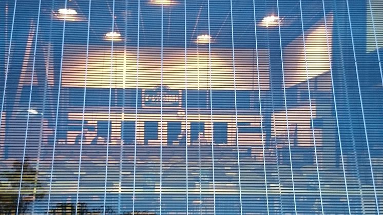 En kommersiell installation av en powered-by-Solaria BIPV-produkt