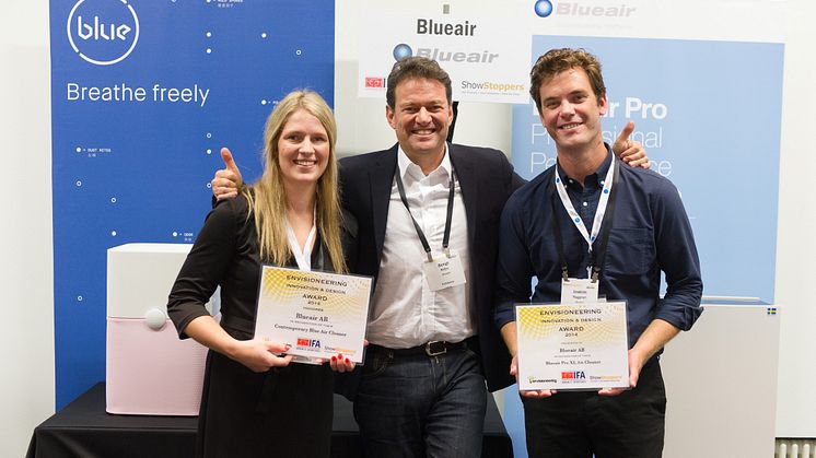 Blueair inomhusluftrenarna tar hem två stora innovations- och designpriser på Europas ledande teknikmässa, IFA Berlin