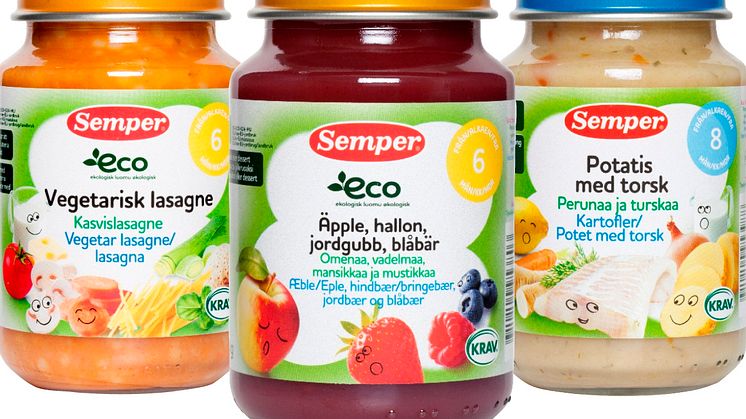 Ekologisk barnmat är en stark trend 