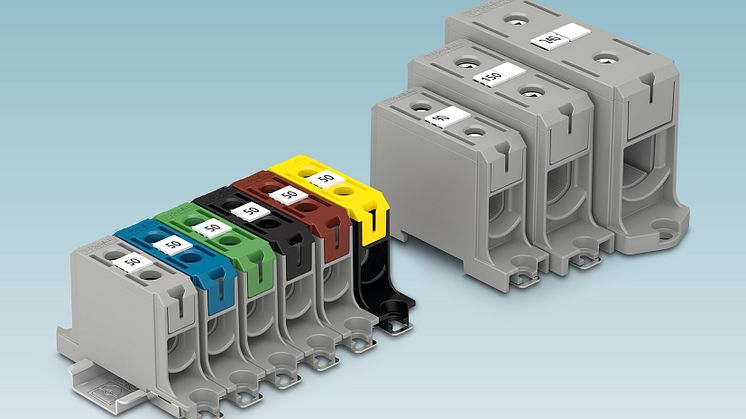 Universal terminal blocks for aluminium and copper conductors