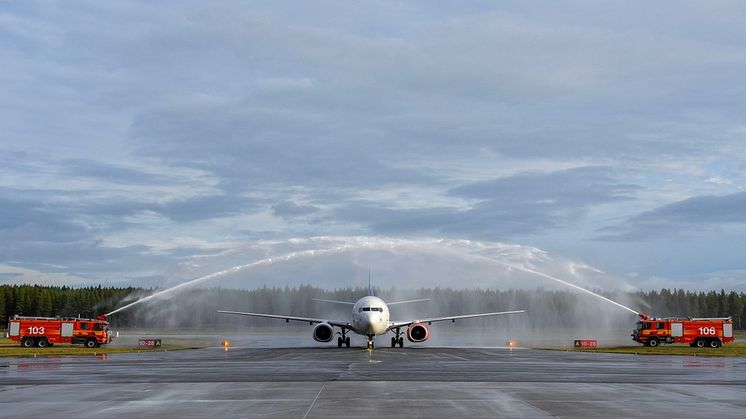 Invigning av Skellefteå Airports förlängda start och landningsbana