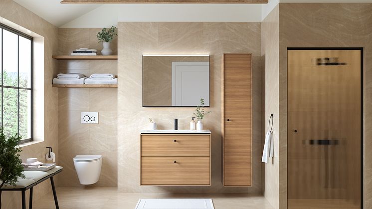 IDO Glow Modern seinä-wc, IDO Sense Art, Option peili