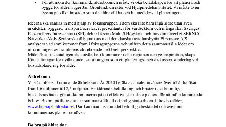 Idékatalog över hur äldre vill bo