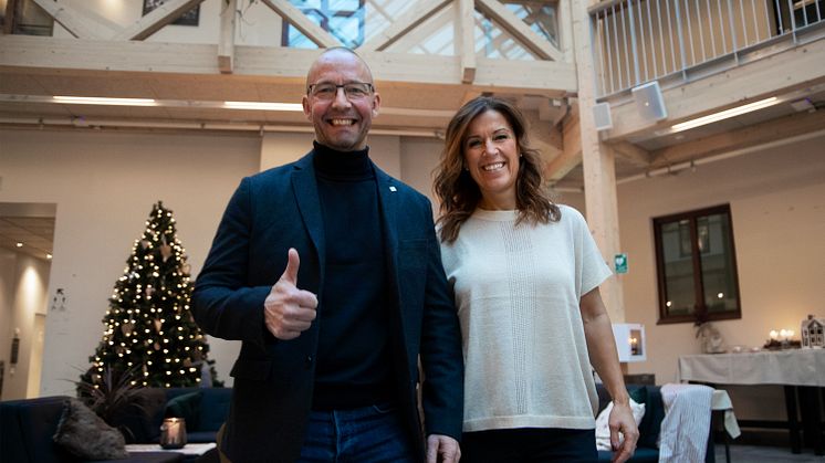 Matts Nyman och Eva Nyh Hederberg välkomnar det glädjande beskedet