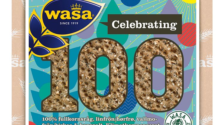 Wasa 100 - jubileumsknäcke. 