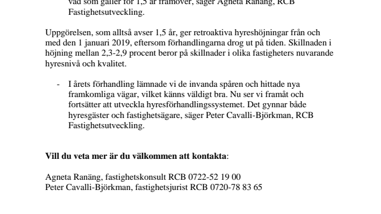 Nya hyror 2019