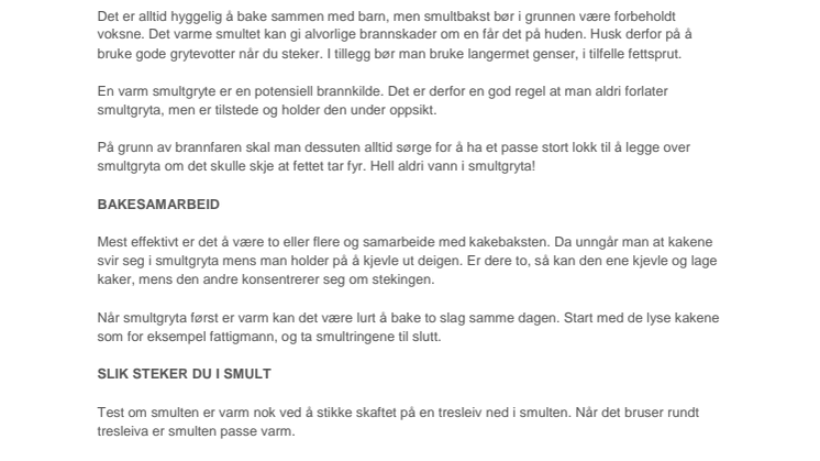 Gode råd om smultbakst