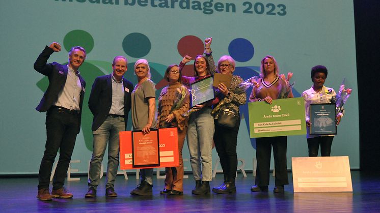 Pressbild på Årets medarbetare i Kungsbacka kommun 2023