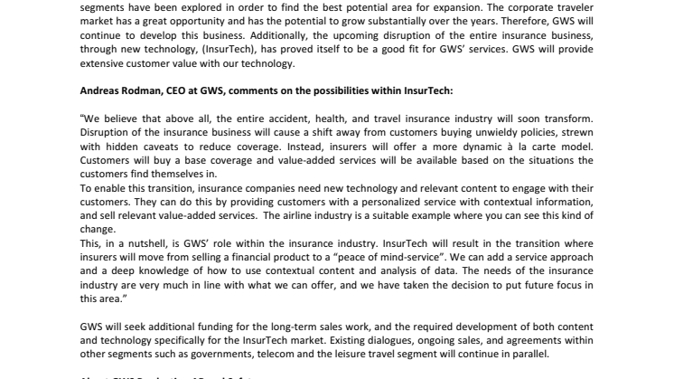 GWS adds insurance technology as focus area