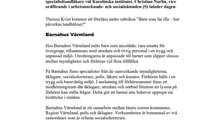 Pressinbjudan: Barnahus fyller 10 år!