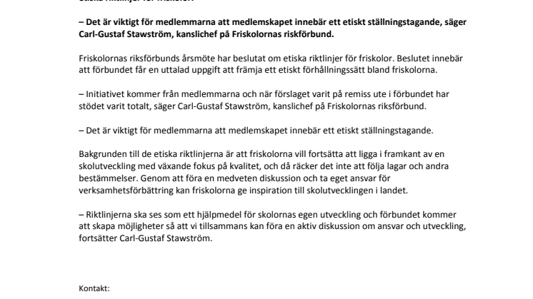 Nu gäller etiska riktlinjer för friskolor 