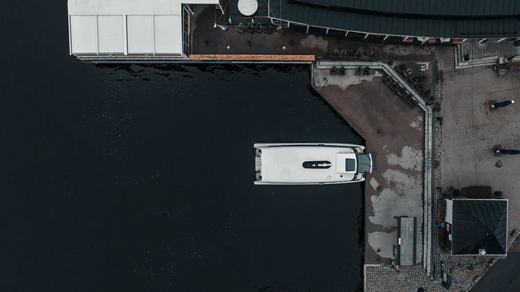 Candela P-12 taking off outside Stockholm's port