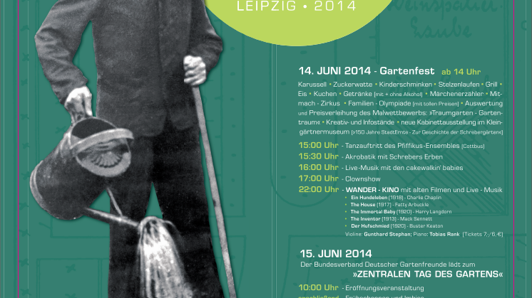 150 Jahre Schreberbewegung – Jubiläumsfeier am 14. und 15. Juni 2014 in Leipzig
