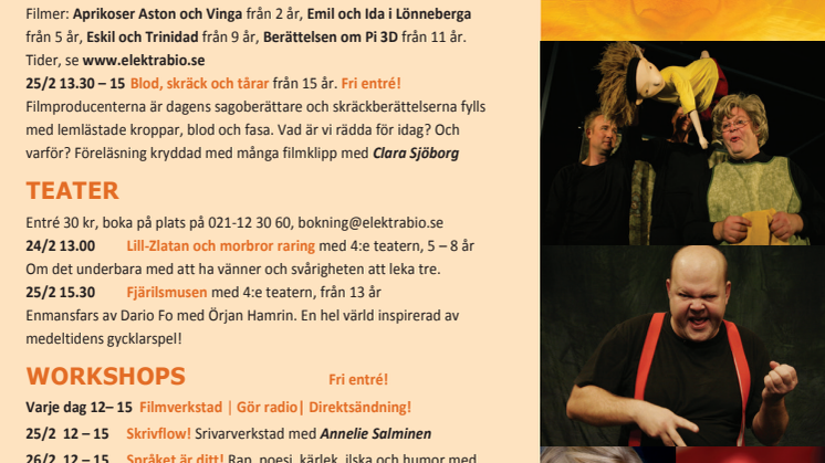 Culturens sportlovsprogram 24-27 februari 2014