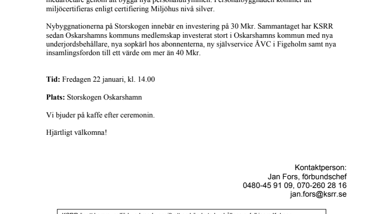 Första spadtaget Storskogen Oskarshamn