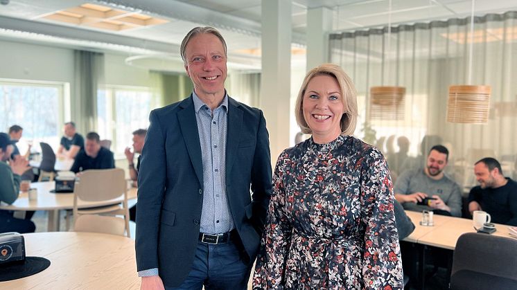 Jörgen Andersson Strand, VD och Linda Larsson, HR-chef på PiteEnergi.
