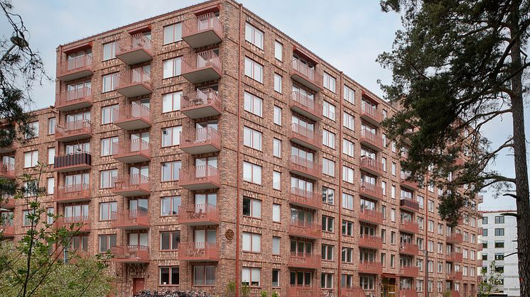 Kvarteret Docenten i Rosendal var en av fem finalister till Uppsala kommuns arkitekturpris 2023. Foto: baraBild