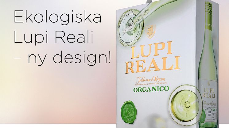 Vitt ekologiskt vin i ny och fräsch design!