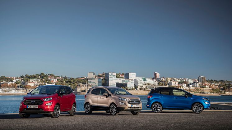 Fordin SUV-malleilla ennätysvuosi Euroopassa; EcoSport-, Kuga- ja Edge-mallien myynti kasvoi 21 prosenttia