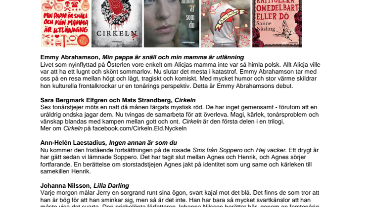 Möt vårens ungdomsboksförfattare den 6 april! 