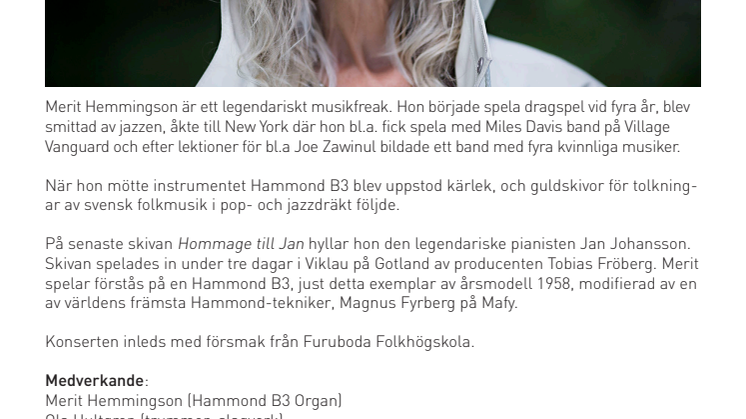 Merit Hemmingson: Hommage till Jan Johansson