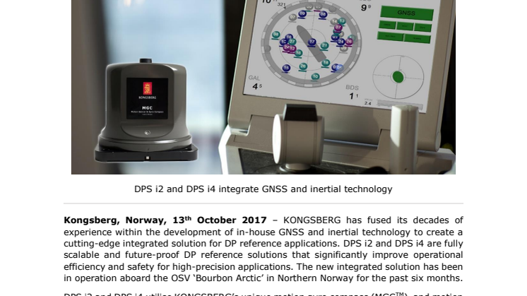 Kongsberg Maritime: New Integrated Solution Set to Redefine DP Reference Systems
