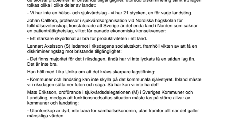 Lika Unika-debatt i Almedalen: "Det behövs tydligare lagstiftning" 