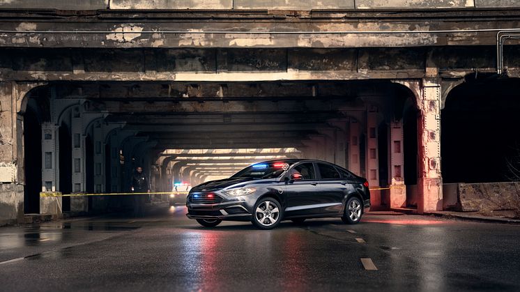 A Ford első, kifejezetten a rendőrség  számára készített plug-in hibrid modellje a Special Service Plug-In Hybrid Sedan