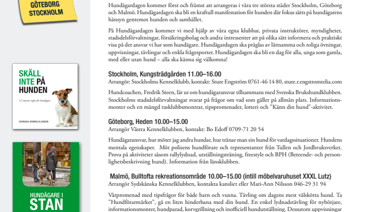 Sveriges första Hundägardag 13 april